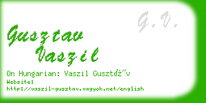 gusztav vaszil business card